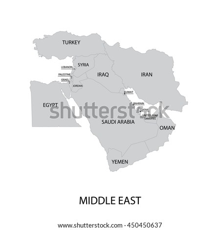 Middle East Map Royalty-Free Stock Photo #450450637