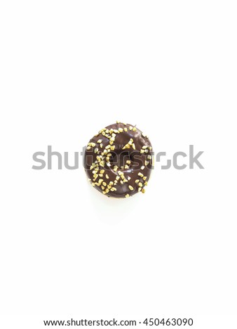 Tasty donut isolated on white background. Donuts