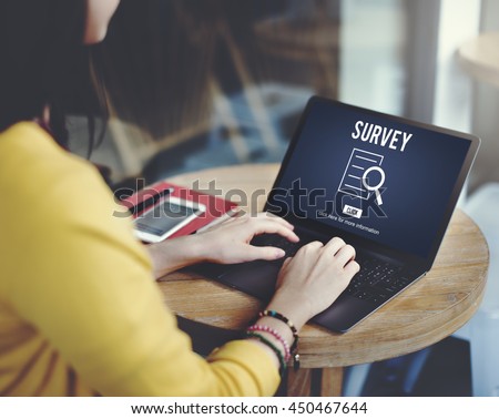 Survey Results Analysis Discovery Investigation Concept Royalty-Free Stock Photo #450467644
