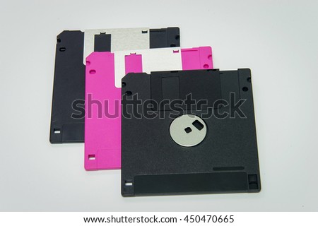 Stack of Used Floppy Diskettes 