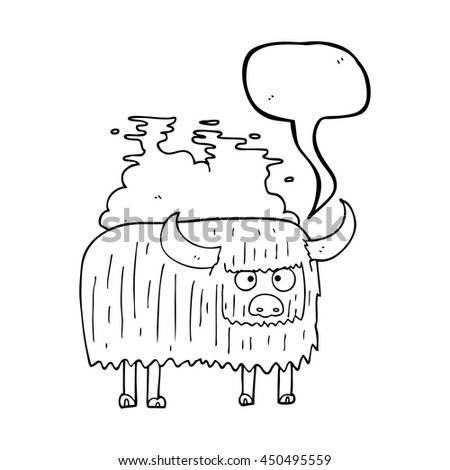 freehand drawn speech bubble cartoon smelly cow