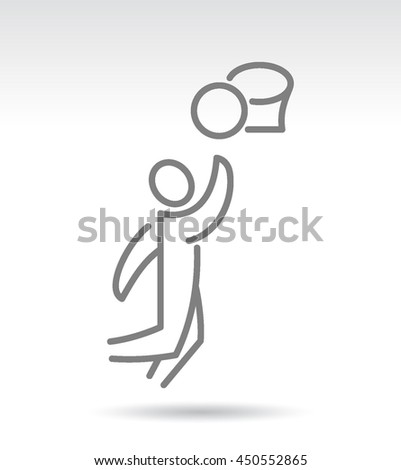 Sport Summer Games Icon logo Set. Infographics Championship concept people. Vector Image. Black sign white background