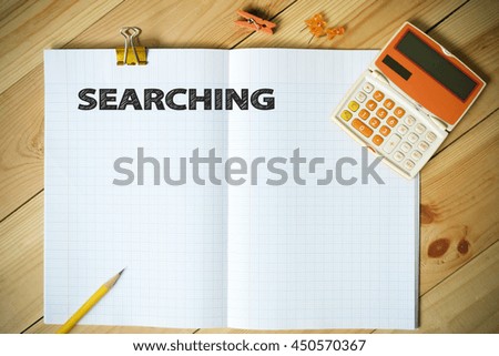 searching  text on paper in the office , business concept