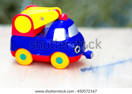 children's toy car a different color cartoon
