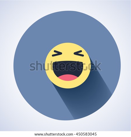 Vector logo. Smile face sign pin icon. Happy smiley chat symbol. Facebook new like. 