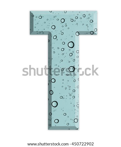 letter T Water drop design