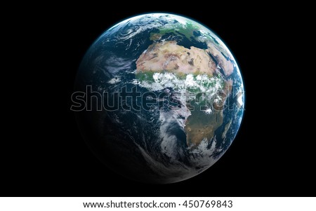 Earth - High resolution 3D images presents planets of the solar system. This image elements furnished by NASA