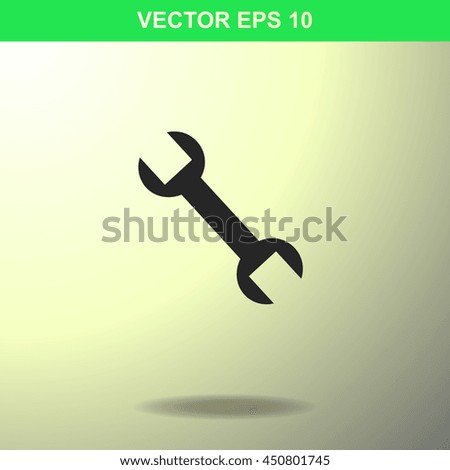 Wrench icon. Illustration for business.