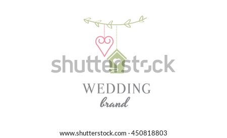Wedding vector logo template