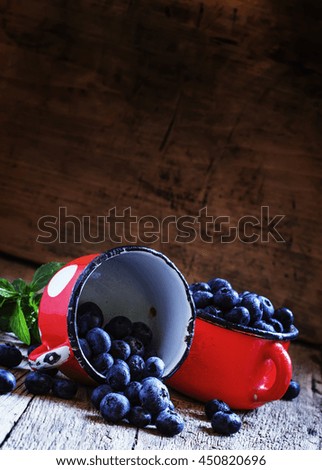 Fresh blueberries, selective focus