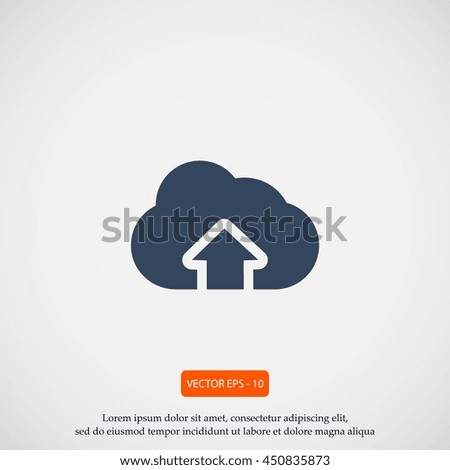 cloud sign icon