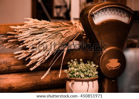 old scales background Royalty-Free Stock Photo #450851971