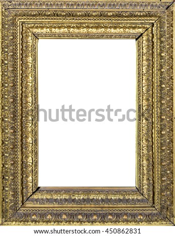 Old golden baroque frame
