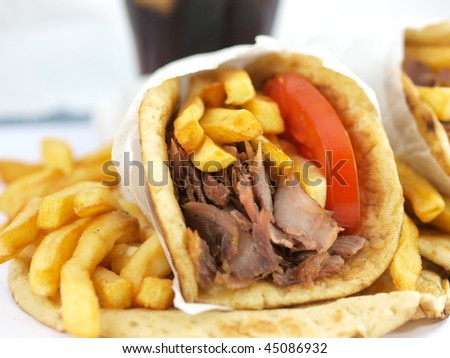 Greek Gyros or kebab