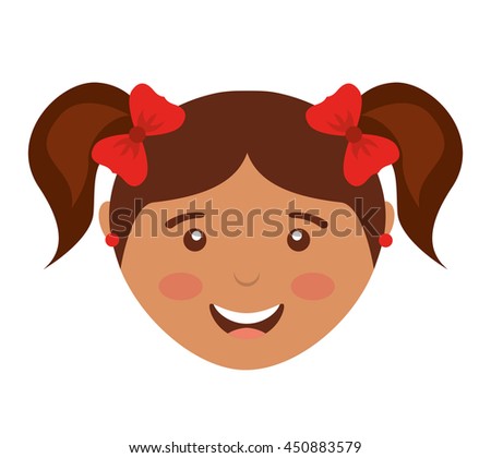 little girl avatar  isolated icon design, vector illustration  graphic 