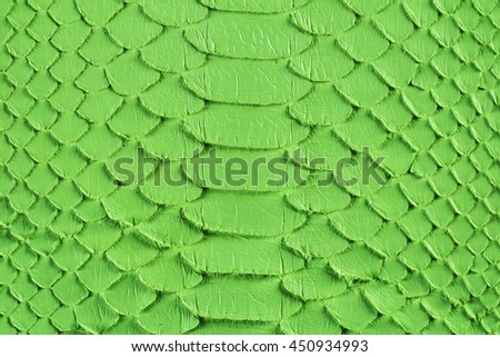 Green snake scales macro background
