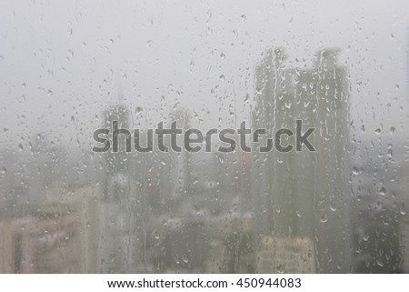 Background of raindrops on a window