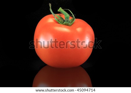 tomato isolated on black