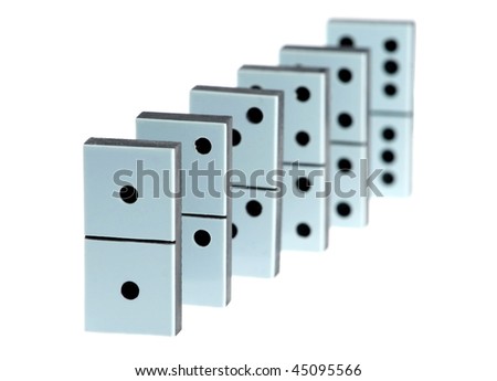 Dominoes isolated on a white background