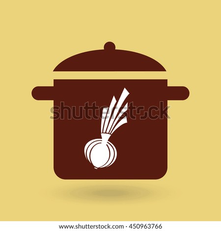 three vegetables and fruits with leaf, vector illustration