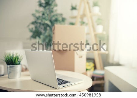 workspace computer in home or studio or studio