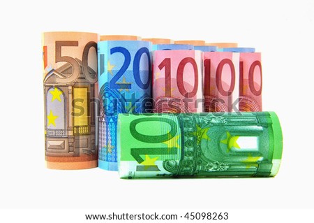 Various banknotes from 10 to 50 Euro