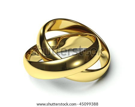 Two gold wedding rings.