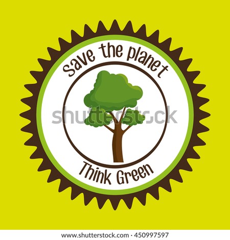 think green isolated icon design, vector illustration  graphic 