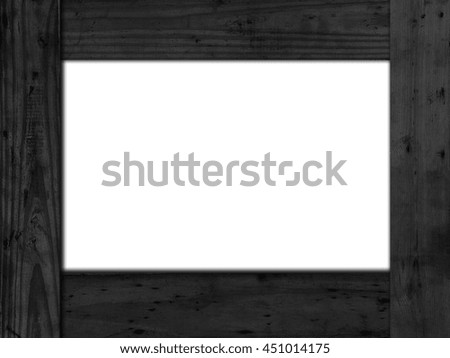 black Wood frame isolated on white