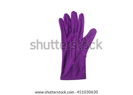Gloves purple color isolated on white background