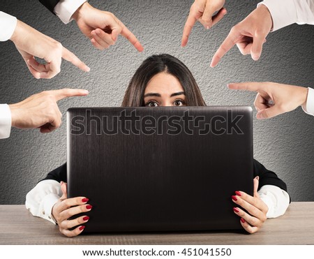 Bullying on the web Royalty-Free Stock Photo #451041550