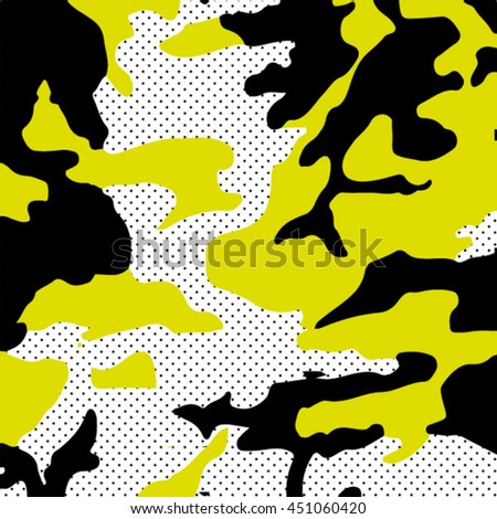 camouflage with polka dot pattern vector background