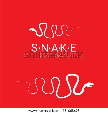 vector snake logo template. danger snake icon. viper black silhouette