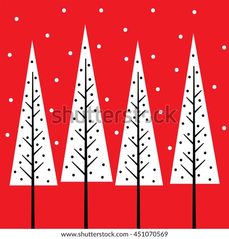 christmas tree with red background