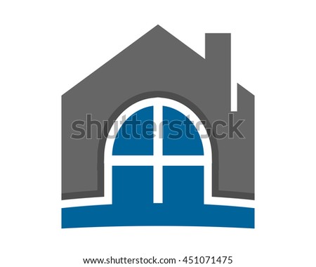 home building housing home residence residential real estate image vector icon