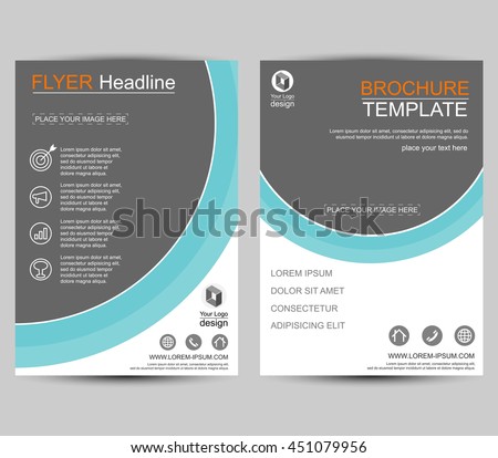 Geometric cover circle style brochure template.