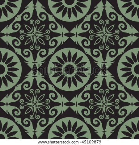 abstract floral pattern, vector image