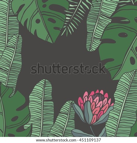 Vector tropical print