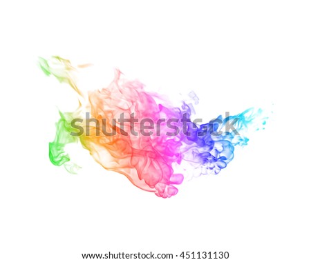 Abstract colorful smoke on black background