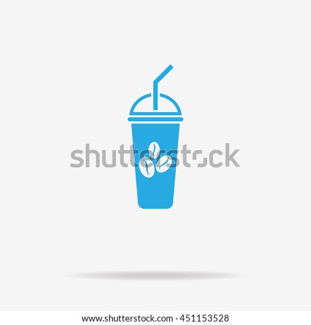Ice coffee icon. Vector concept illustration for design.