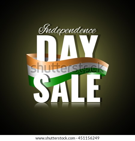 Independence Day sale. Indian Independence Day concept. Stock vector.