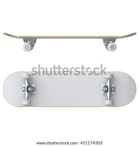 Skateboard 3D illustration Royalty-Free Stock Photo #451174303
