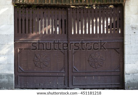 Background of a old gate. Close up.
