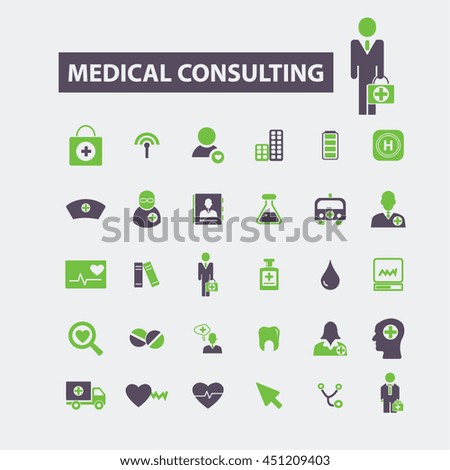 medical consulting icons