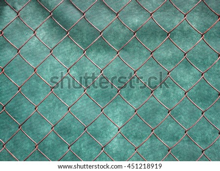 Iron wire on a green background