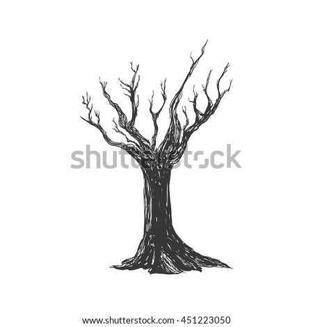 Nature concept represented by Dry tree icon. Isolated and flat illustration 