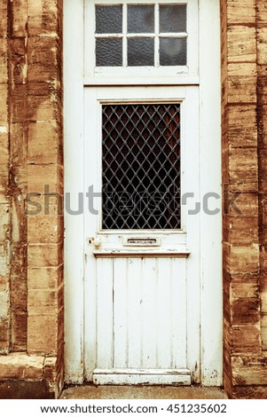wooden door in paris,france