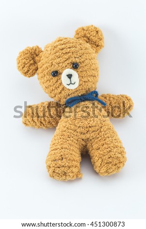 Teddy bears, toy Old The white background Royalty-Free Stock Photo #451300873