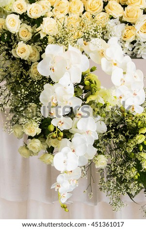 White wedding Flower Backdrop.