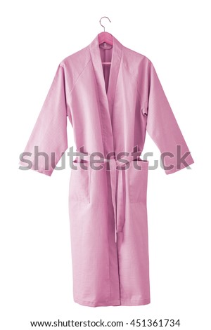 Bathrobe isolated on white background. Include clipping path Royalty-Free Stock Photo #451361734